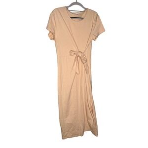 Garance Paris tie front short sleeve midi dress